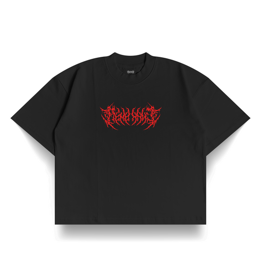 POLERA BOXY FIT MEMBRANE BLACK RED