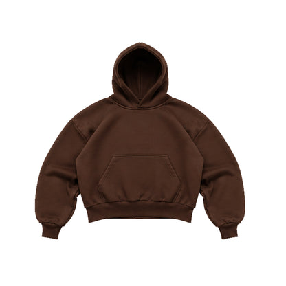 HOODIE BOXY FIT CAFE MORO