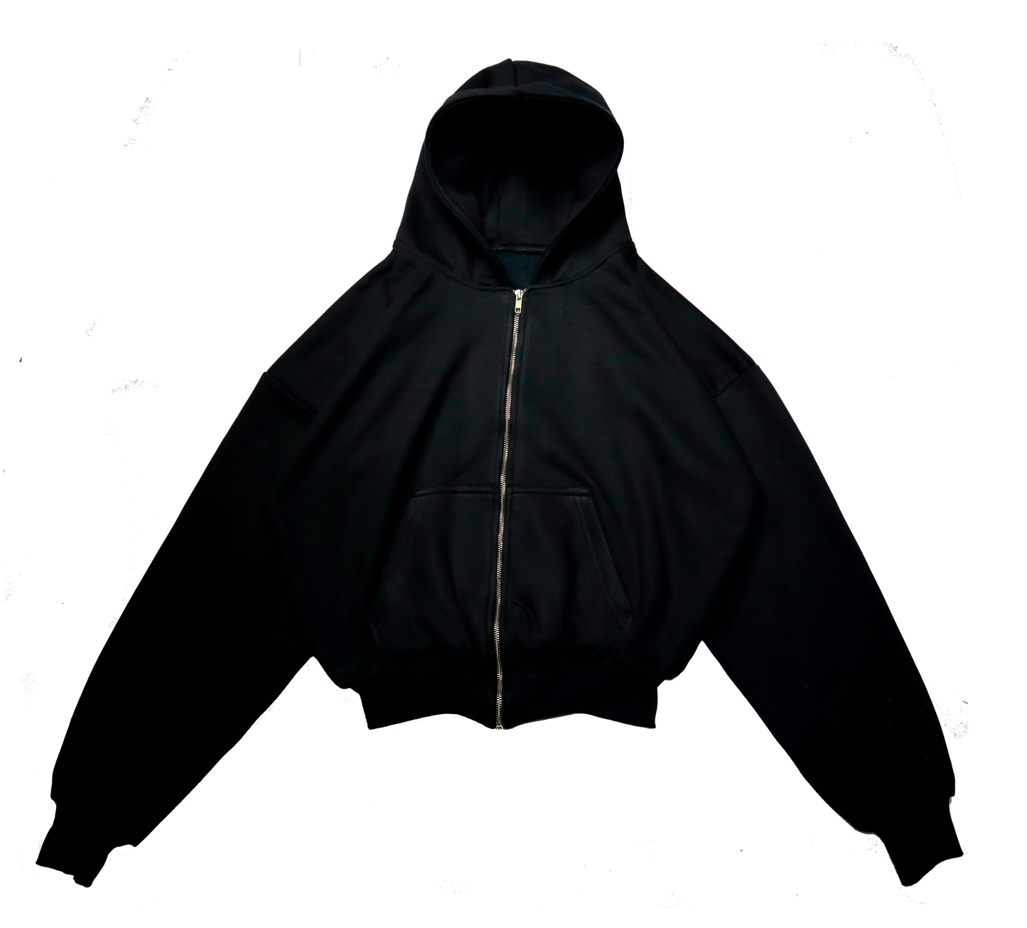 HOODIE BOXY FIT ZIPPER NEGRO AISE