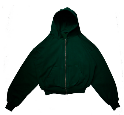 HOODIE ZIPPER BOXY VERDE
