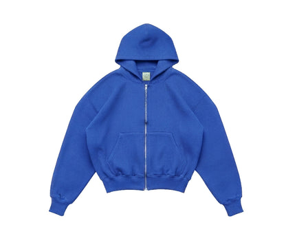 HOODIE BOXY FIT ZIPPER AZUL REY AISE