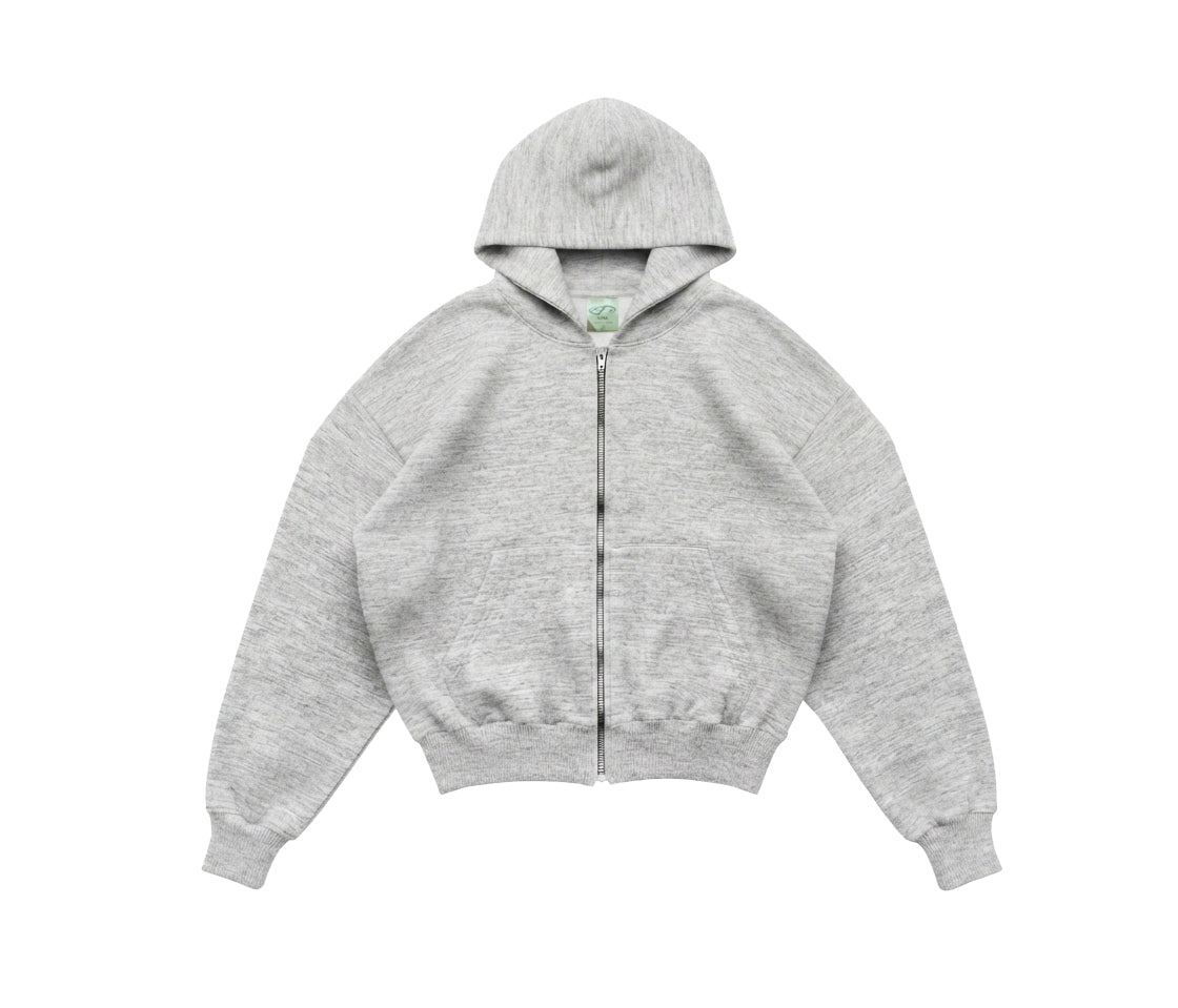 HOODIE BOXY FIT ZIPPER MELANGE AISE