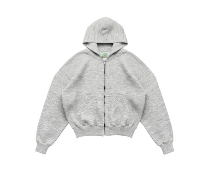 HOODIE BOXY FIT ZIPPER MELANGE AISE