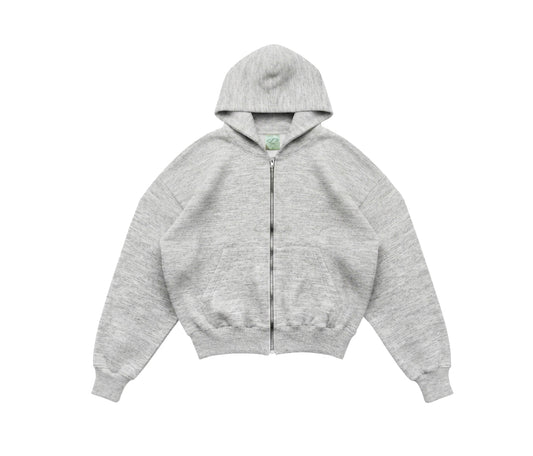 HOODIE BOXY FIT ZIPPER MELANGE AISE