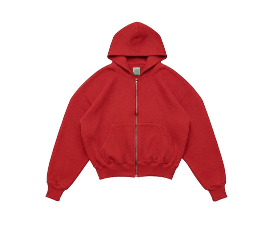 HOODIE BOXY FIT ZIPPER ROJO AISE