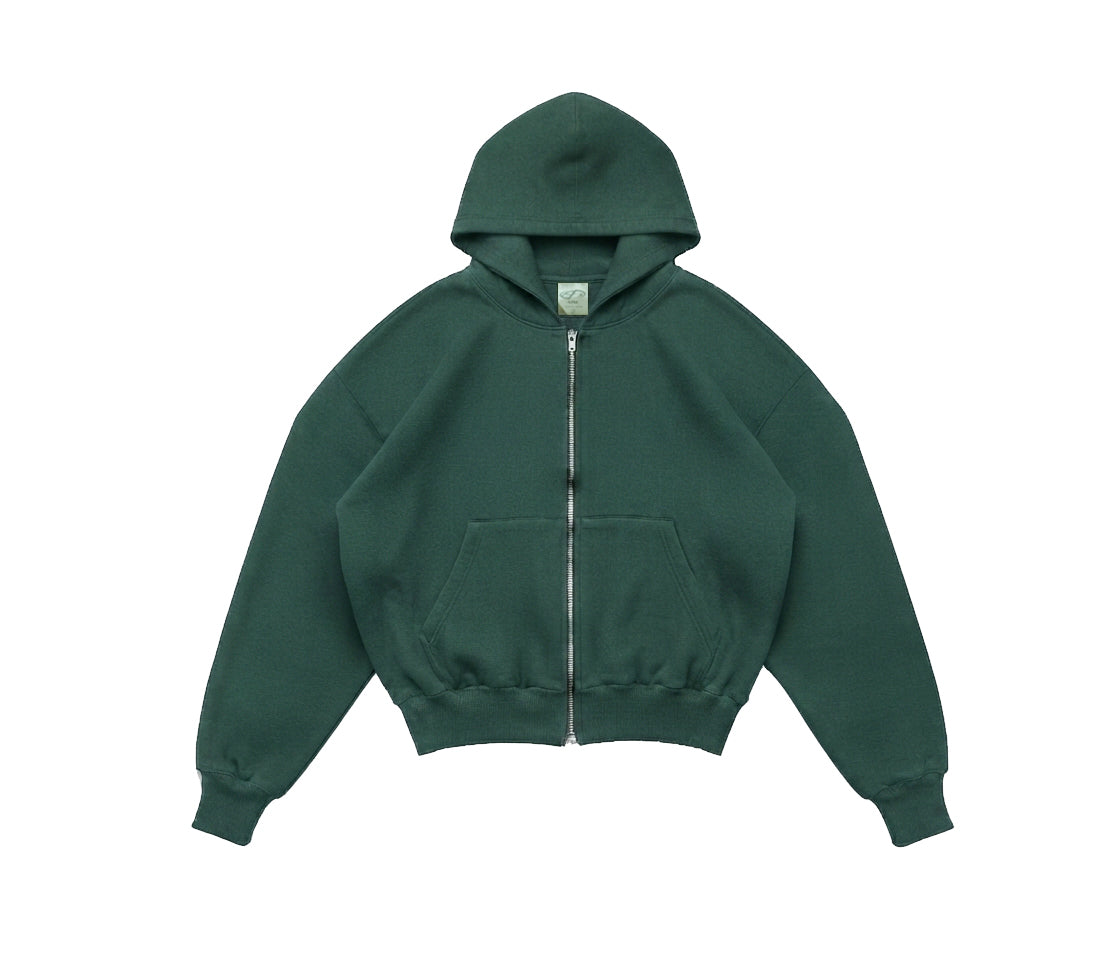 HOODIE ZIPPER BOXY VERDE