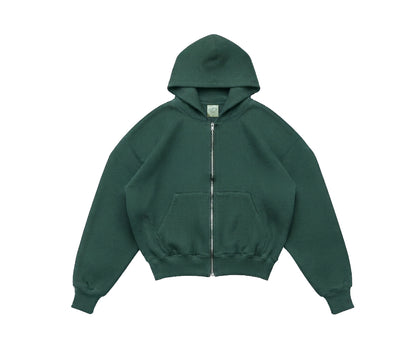 HOODIE ZIPPER BOXY VERDE