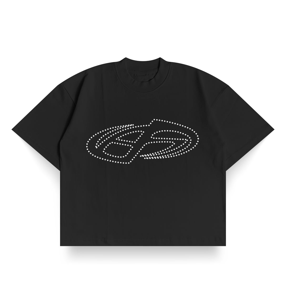 POLERA BOXY FIT AISE - DOT BLACK