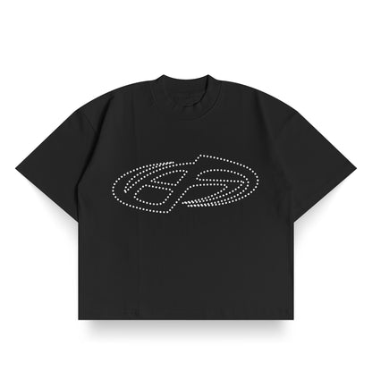 POLERA BOXY FIT AISE - DOT BLACK