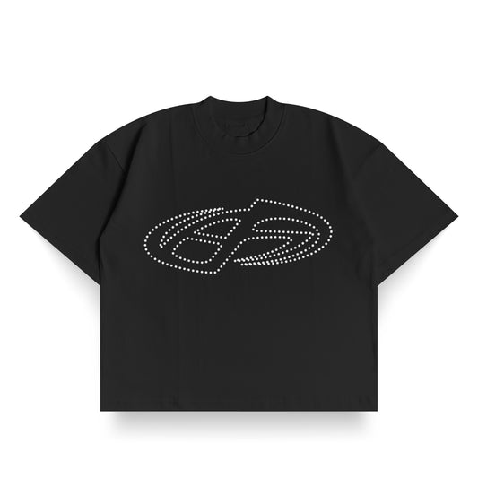 POLERA BOXY FIT AISE - DOT BLACK
