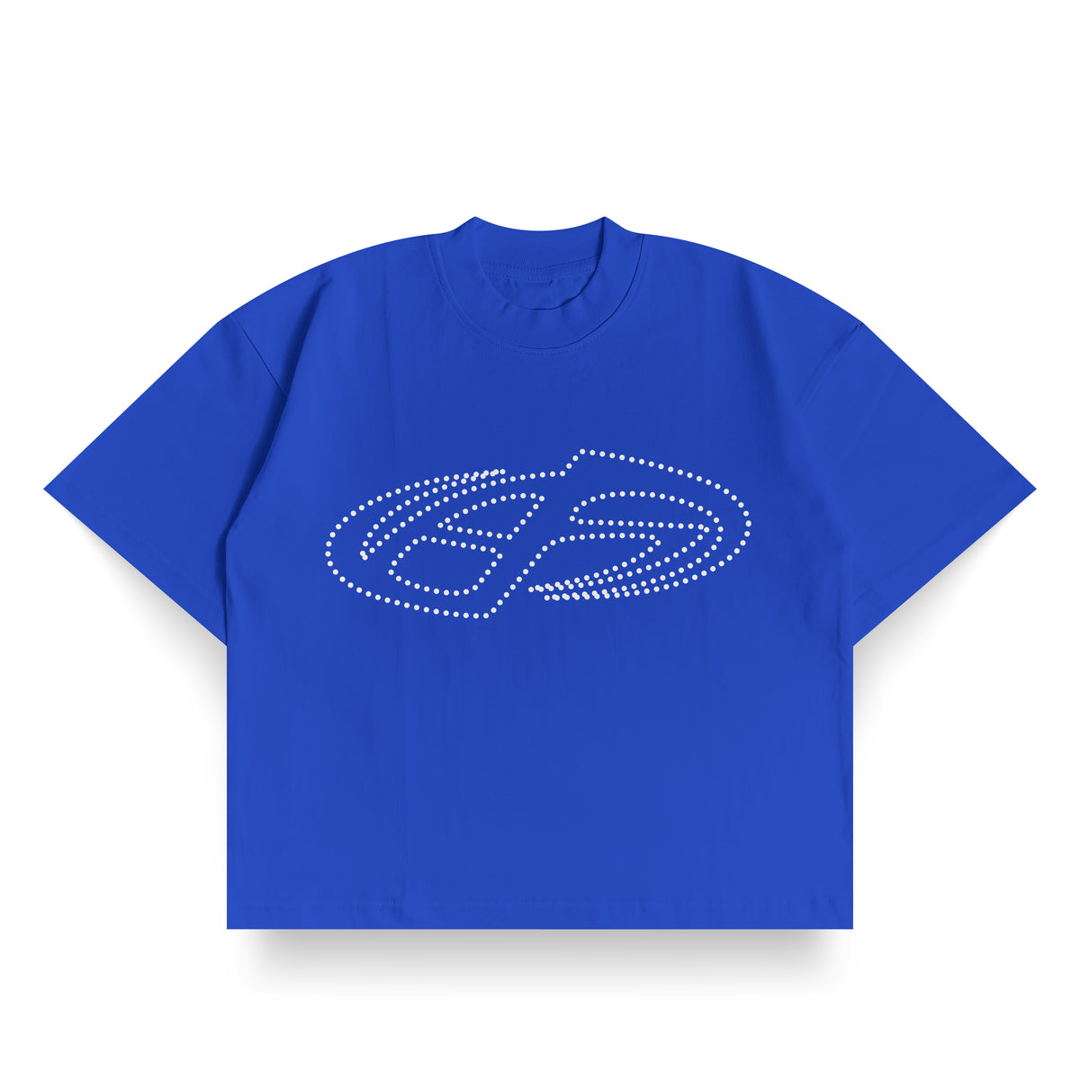 POLERA BOXY FIT AISE - DOT ROYAL BLUE