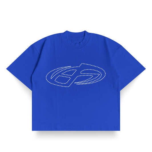 POLERA BOXY FIT AISE - DOT ROYAL BLUE
