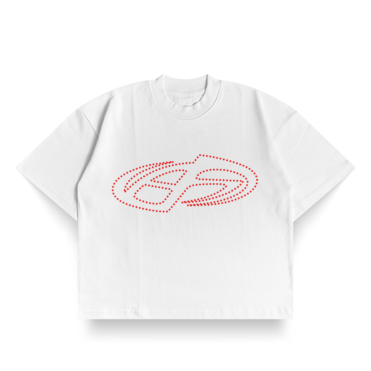 POLERA BOXY FIT AISE - DOT WHITE