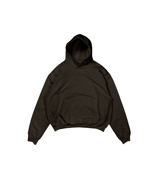 HOODIE BOXY CAFE MORO