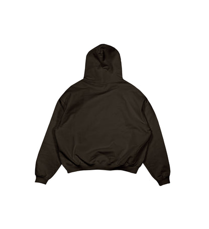 HOODIE BOXY CAFE MORO