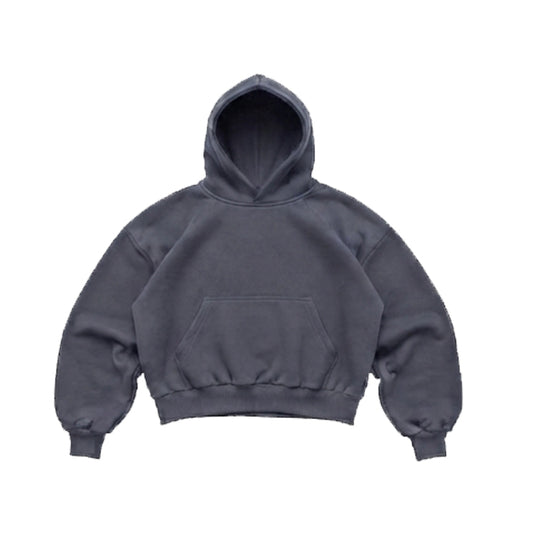 HOODIE BOXY FIT GRIS ACERO