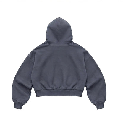 HOODIE BOXY FIT GRIS ACERO