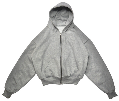 HOODIE BOXY FIT ZIPPER MELANGE AISE
