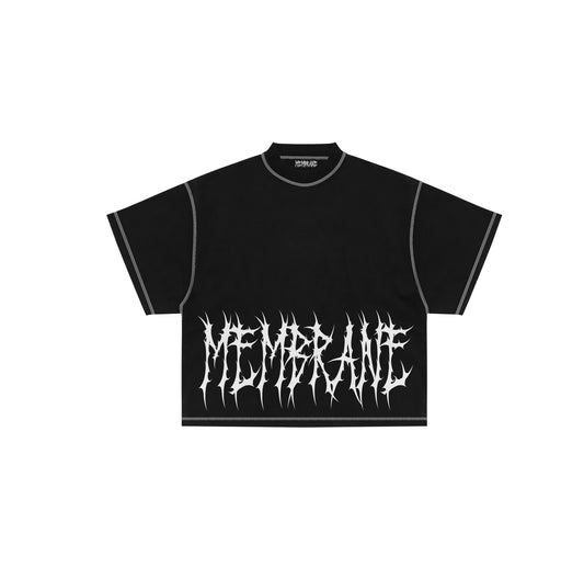 POLERA MEMBRANE EXPOSED SEAMS BLACK