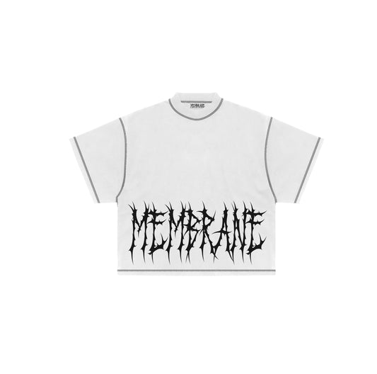 POLERA MEMBRANE EXPOSED SEAMS WHITE