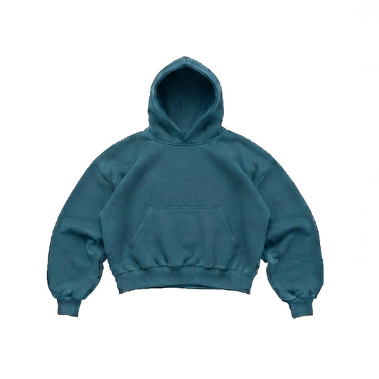 HOODIE BOXY FIT VERDE PETROLEO