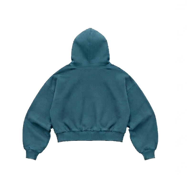 HOODIE BOXY FIT VERDE PETROLEO