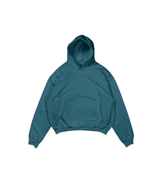 HOODIE BOXY FIT VERDE PETROLEO